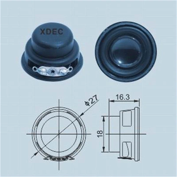 18*16.3 مللي متر 27 أوم 2 واط مكبر صوت
